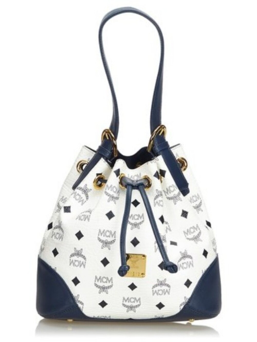 Vintage MCM Heritage Visetos Drawstring Bag💙🤍